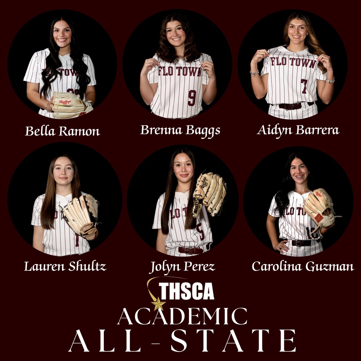 These ladies have been DOING A JOB on the field and in the classroom, we are so proud of you all!! THSCA ACADEMIC ALL STATE 2nd Team Bella Ramon Brenna Baggs Lauren Schultz Chloe Salinas (Manager, not pictured) Honorable Mention Aidyn Barrera Carolina Guzman Jolyn Perez