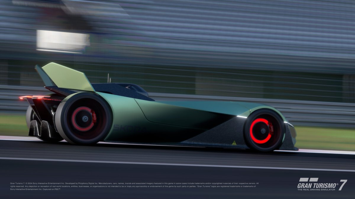 This is the Skoda Vision Gran Turismo, a quad-motor, single-seater EV with 1071bhp and 752lb ft of torque. Finally, something to rival a remapped Mk1 Fabia vRS for grunt. Full story: carthrottle.com/news/even-skod…