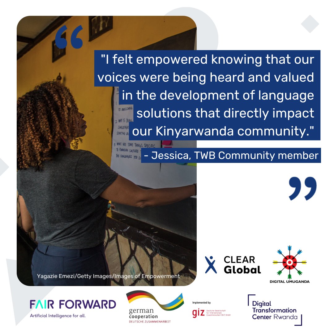 With local insights and ownership we can make sustainable social impact! Learn how we’re building agency, trust, and more effective language technology for #Kinyarwanda speakers with @NlpMbaza @DUmuganda @DigiCenterRW @fair_forward hubs.ly/Q02tY4Zk0 #DigitalInclusion