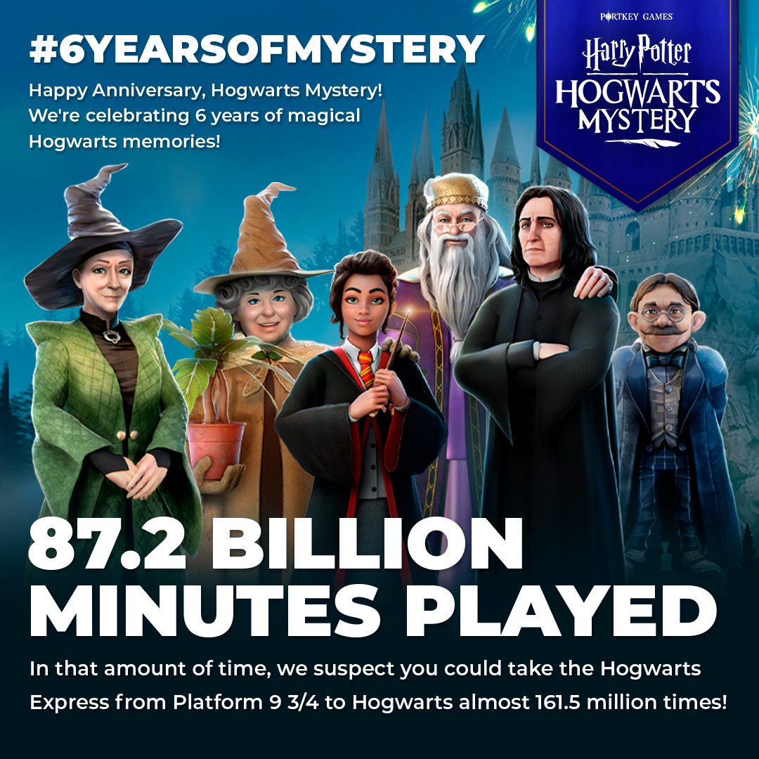HogwartsMystery's tweet photo. From taking your first steps in Diagon Alley, to graduating Hogwarts and going Beyond...you've come so far in #HarryPotter: Hogwarts Mystery! https://t.co/P1YPQWob3S