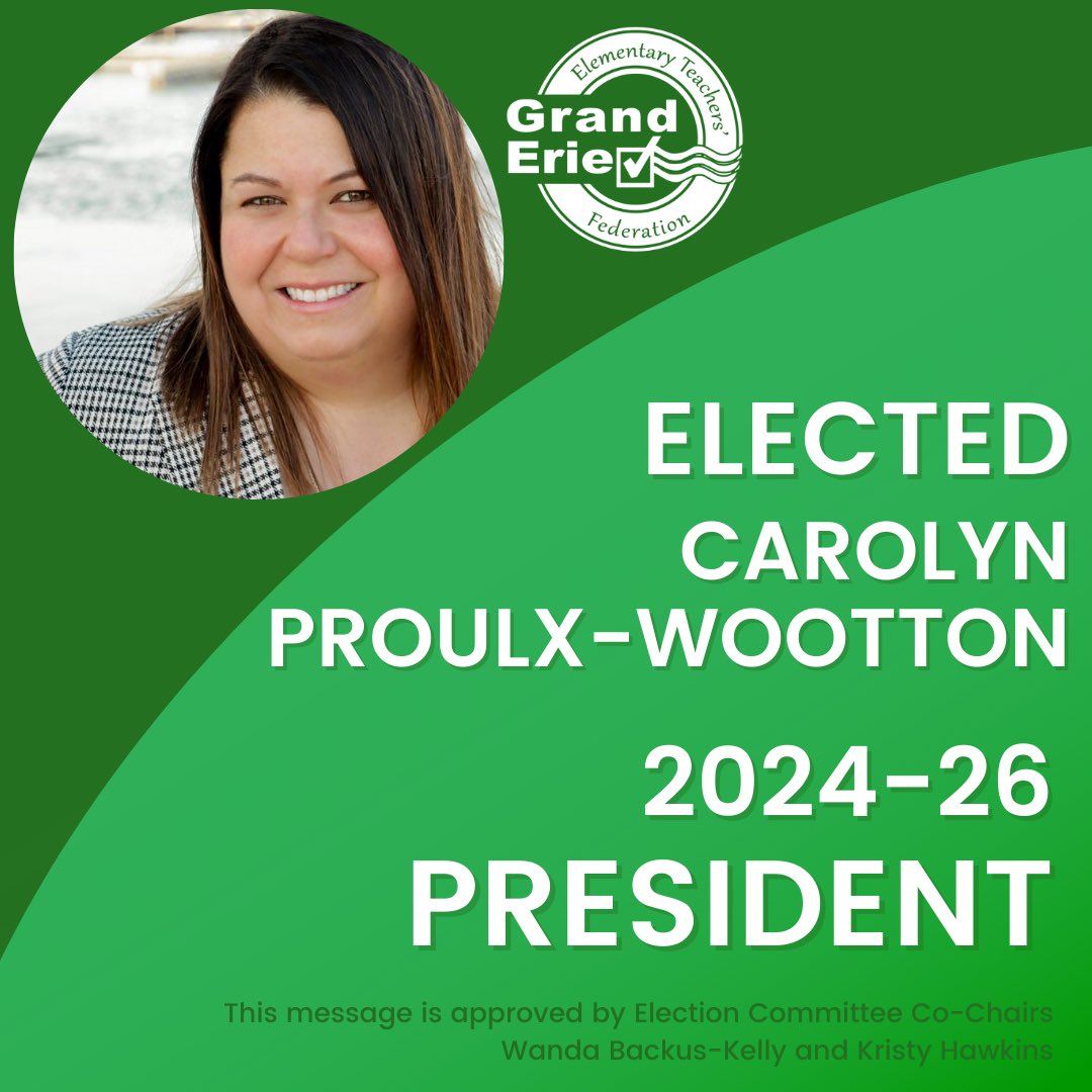Thank you to all members who participated in the first round of online voting in the GEETF elections. Your 2024-26 President is Carolyn Proulx-Wootton. The next voting period will be Thursday, April 25 to Friday, April 26 using the same voter ID and password.