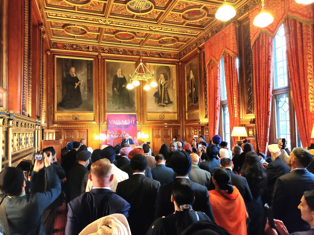 Cross-party #Vaisakhi celebrations led by British #Sikh Consultative Forum at the Speakers House, Palace of Westminster @ukparliament for the 17th time courtesy of Sir Lindsey Hoyle @CommonsSpeaker. Thank you @patmcfaddenmp and @EddieHughes4WN for organising the event & all