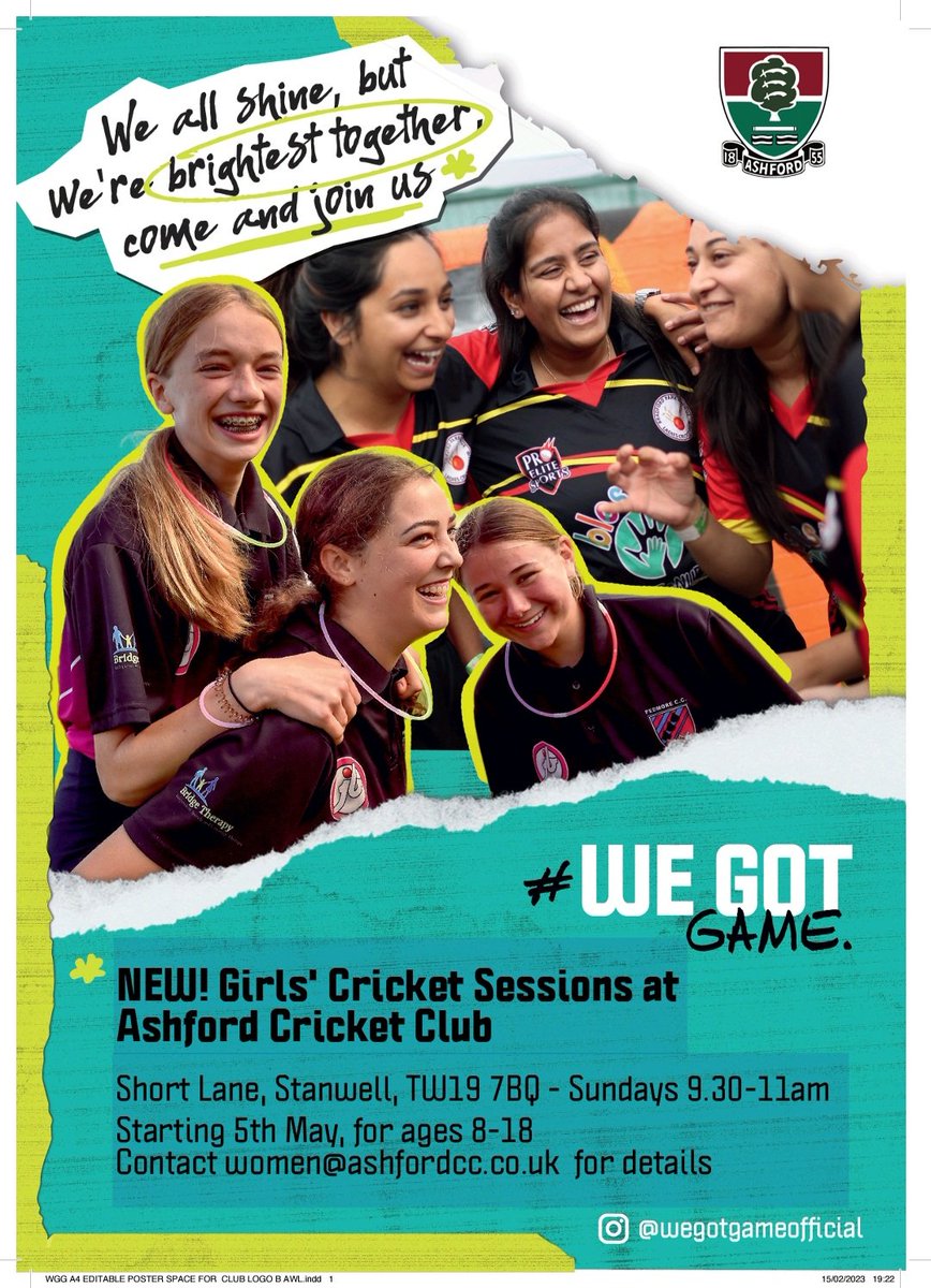GIRLS!! Book your place to join us at Ashford
