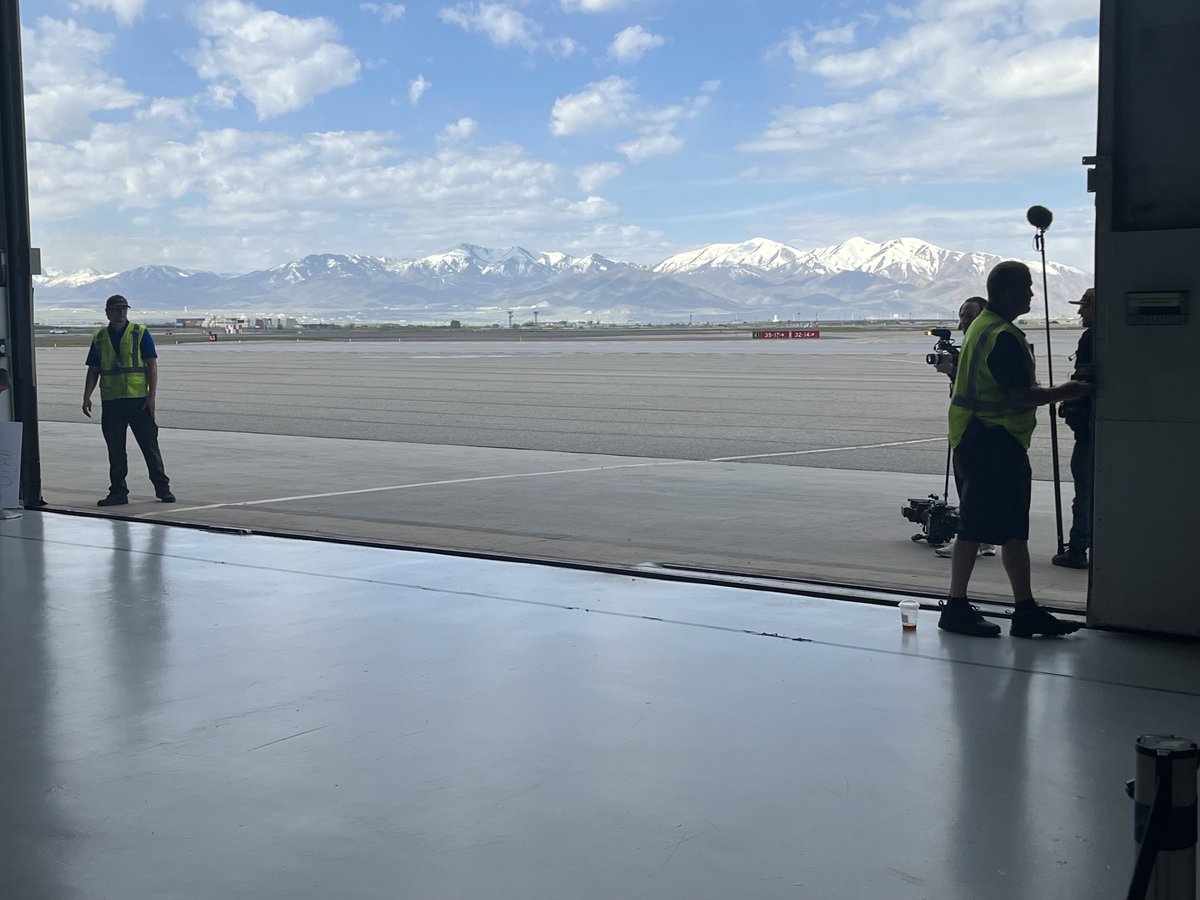 They just opened the door to the hangar and let’s just say the players are going to get a spectacular first impression of Salt Lake.