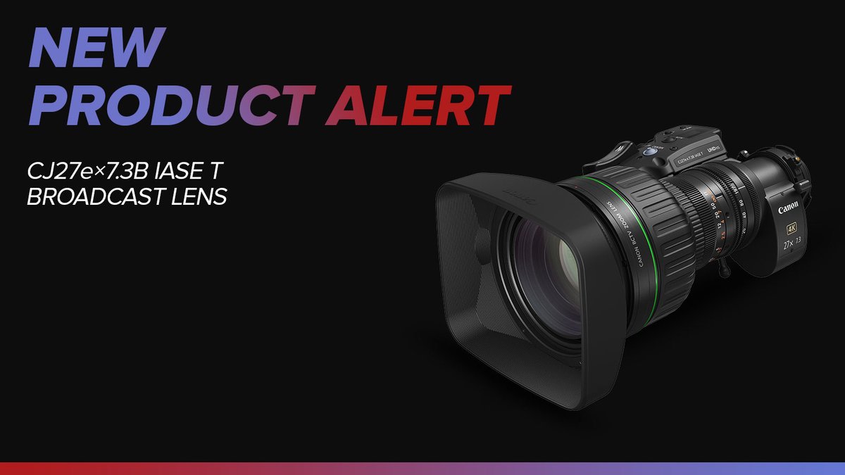 The new CJ27ex7.3B IASE T Broadcast Lens is extremely versatile with a focal range from 7.3mm to 197mm, allowing operators to capture a variety of important moments in live production! Learn more: canon.us/CJ27