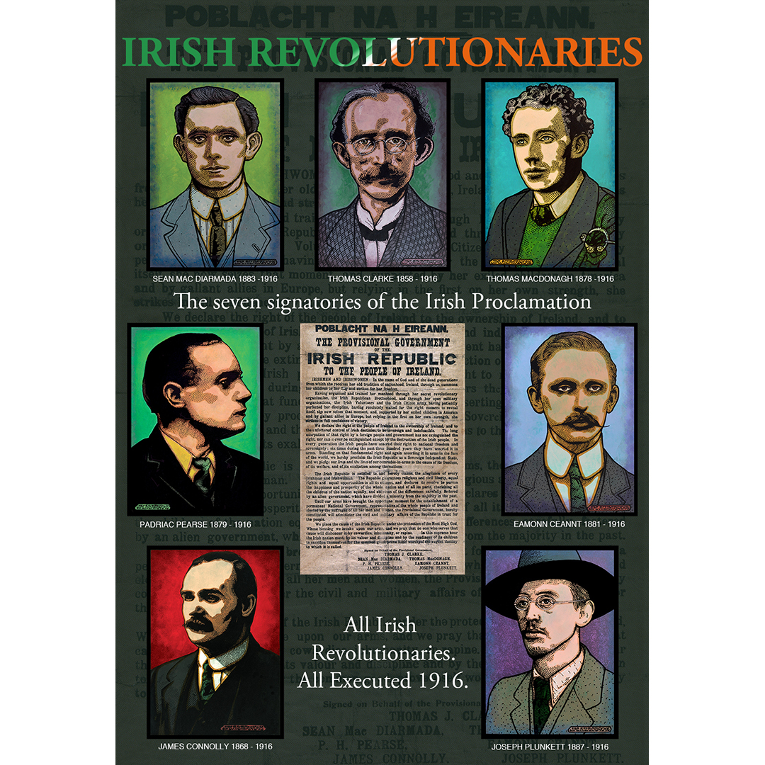 On this day 1916 Padraig Pearse read the Irish Proclamation outside the GPO and so began the Easter Rising. Check out all the art and stories of these heroes jimfitzpatrick.com/product-catego… #EasterRising #IrishRevolutionaries #JimFitzPatrick