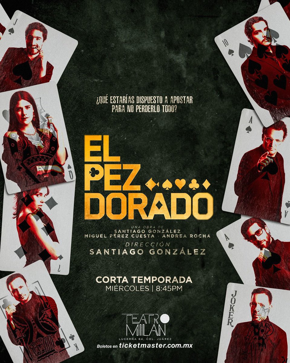 Tengo 10 pases dobles para ver "El Pez dorado" HOY a las 8:45 pm en el Teatro Milán.

Para llevarte uno tienes que:
-Seguir esta cuenta y dar RP (RT)
-Escribir tu nombre en los comentarios 
-No haber ganado en otra dinámica de esta cuenta en el último mes