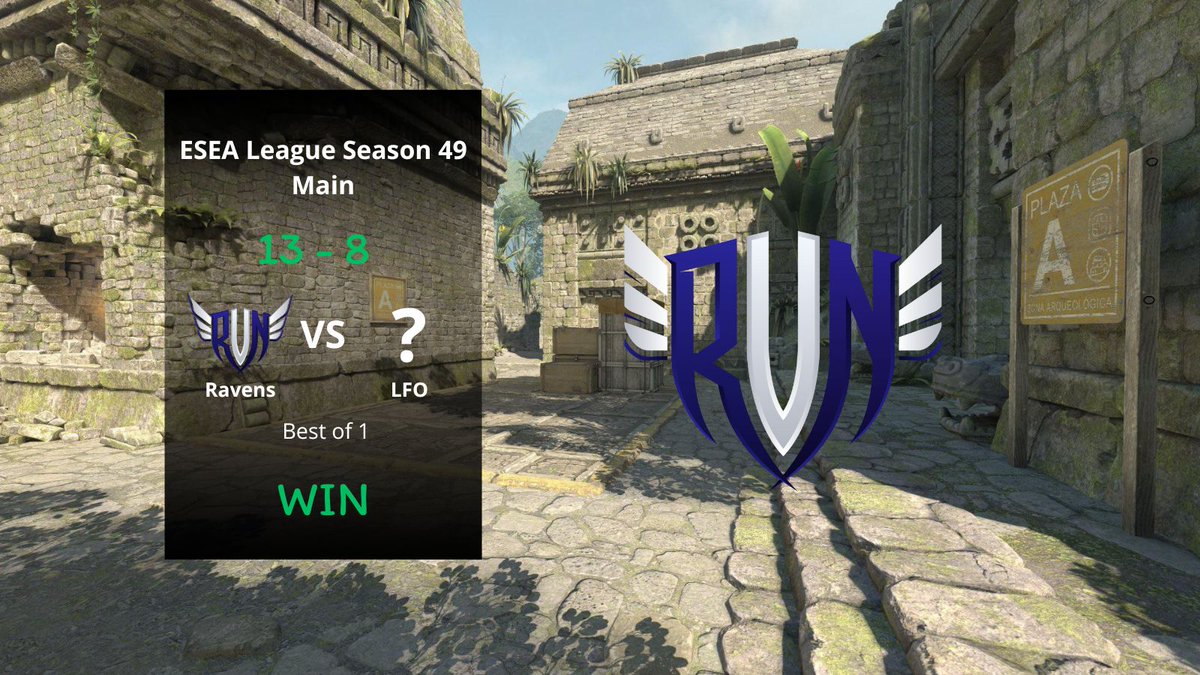 Ravens (@ravenscs2) on Twitter photo Won today's match against LFO.
Currently 3:2 in <a href="/ESEA/">ESEA League</a> Main.
Another match tommorow at 20:00 CEST against FullAliens.
Join us at: twitch.tv/ravenscs2 Won today's match against LFO.
Currently 3:2 in <a href="/ESEA/">ESEA League</a> Main.
Another match tommorow at 20:00 CEST against FullAliens.
Join us at: twitch.tv/ravenscs2