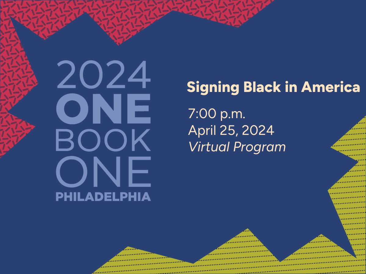 FreeLibrary's tweet photo. It’s #OneBookWednesday, and this week, the Free Library is delving into the diverse world of ASL with a special virtual screening of “Signing Black in America” and a discussion with experts in the field. Register for the program here: https://t.co/510HLUuf6V https://t.co/S4We9MdgFl
