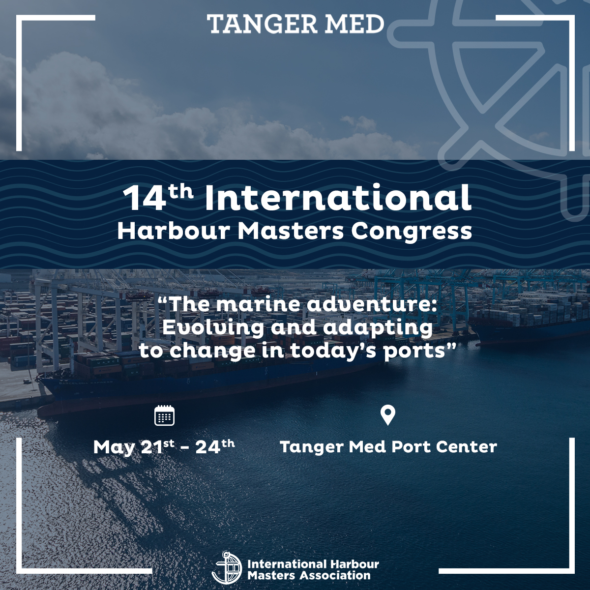 Announcing the #14thIHMACongress2024 to be held at Tanger Med Port Center, where industry leaders will delve into the dynamic evolution of modern ports. 🚢​ The theme of this edition will revolve around 'The marine adventure: Evolving and adapting to change in today’s ports',…