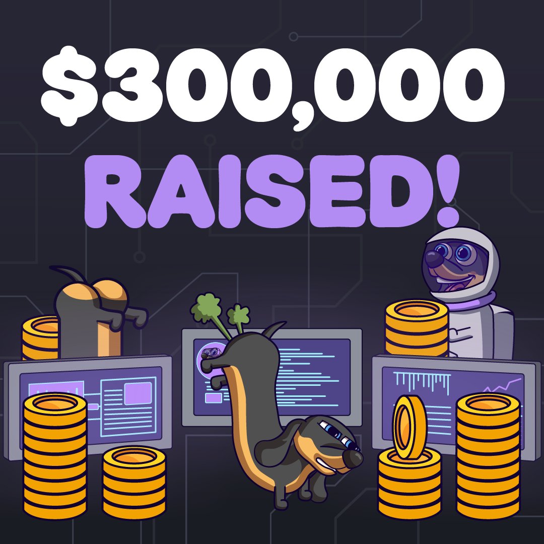 WienerDogAI's tweet photo. $300K! Wiener Woofs!

Our Sausage Squad Is Unstoppable! 🌭🚀 https://t.co/Ng3ii6WZcy