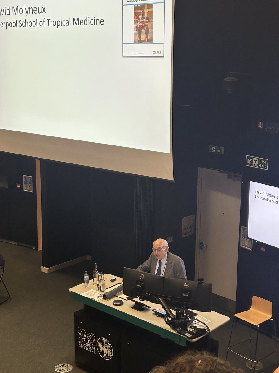 @LSHTM @CBM_Global Next we are hearing from Dr David Molyneux, emeritus professor at @LSTMnews, who is delivering the keynote speech and outlining the hard work of the authors involved #beatntds #mentalhealth #globalhealth