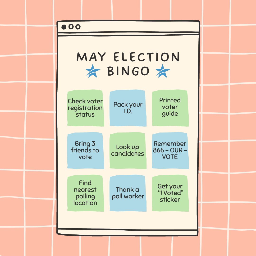 BINGO! 🤩 It's day 3 of early voting! Have you voted yet? 🤔