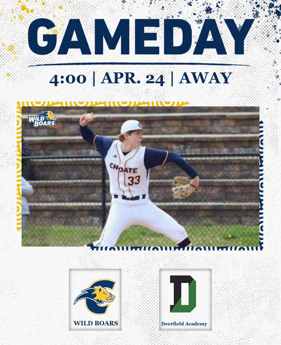 Choate_Baseball's tweet image. The Boars 🐗 hit the road to Deerfield today.#BeatDeerfield
#D.E.B.T @choateathletics