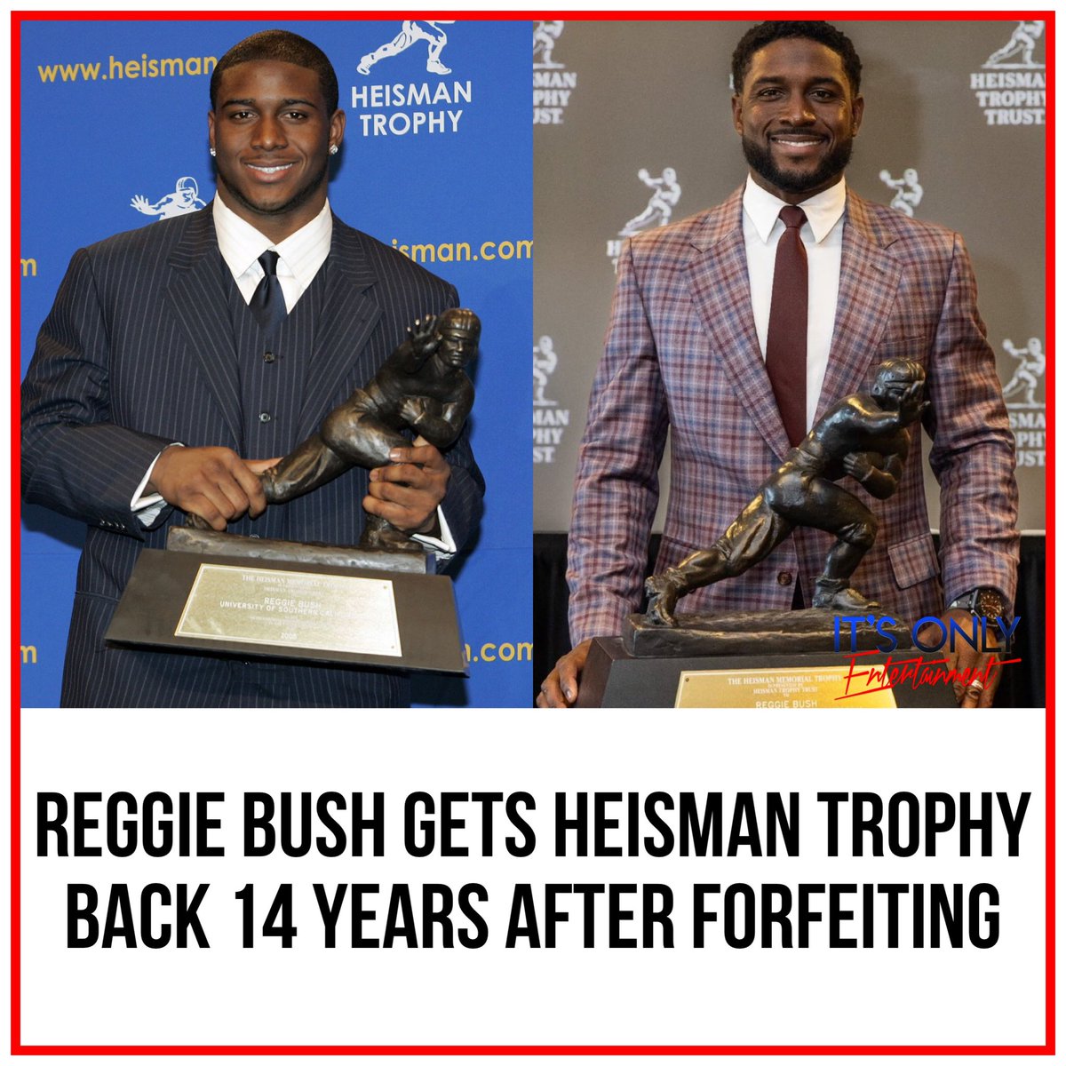 Reggie Bush Gets Heisman Trophy Back CLICK HERE: itsonlyentertainment.net/reggie-bush-ge…