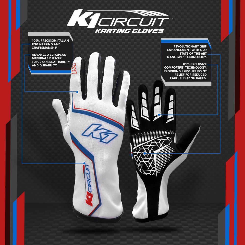 ‼️ K1 CIRCUIT KARTING GLOVES ‼️

Step into the future of karting glove technology with the NEW K1 Circuit glove – a cutting-edge innovation designed to prioritize comfort and enhance grip for drivers.

Shop now ⬇️⬇️

k1racegear.com/collections/ka…

#WinnersWearK1 #K1RaceGear