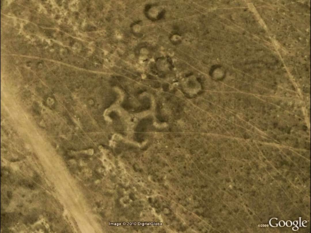 The 8,000-year-old earthworks in northern Kazakhstan, created by unknown builders, puzzle historians with their mysterious origins and purpose. According to researchers, the geoglyphs are challenging to discern from ground level but are clearly visible from aerial perspectives.