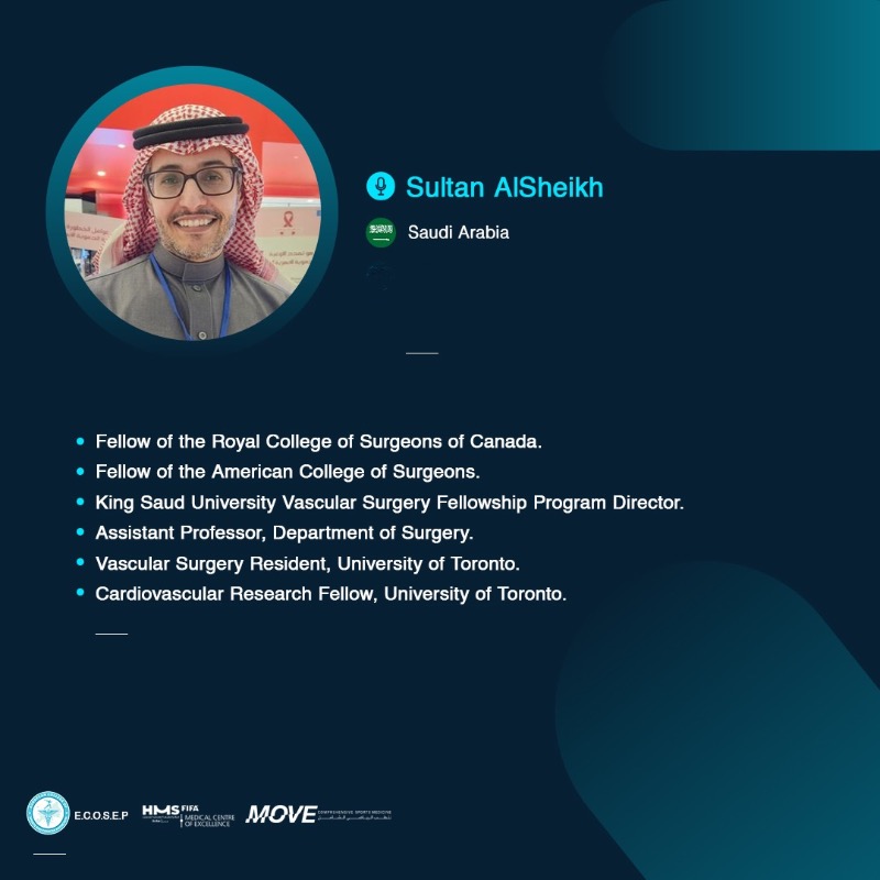 MOVEcsm's tweet photo. ✨ MEET THE SPEAKER ✨

We're thrilled to introduce our next speaker for the #ECOSEP Conference:  Dr. @sultanalsheikh! 👨‍⚕️