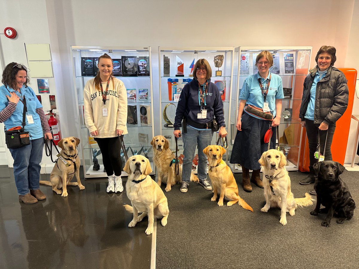 We had some VERY special visitors in the studio today! This afternoon, @GuideDogs came to visit and brought with them lots of puppy cuddles and a huge boost of serotonin for everyone 😍 Thank you so much to the Southam Guide Dogs Fundraising team for coming and to everyone at PG…