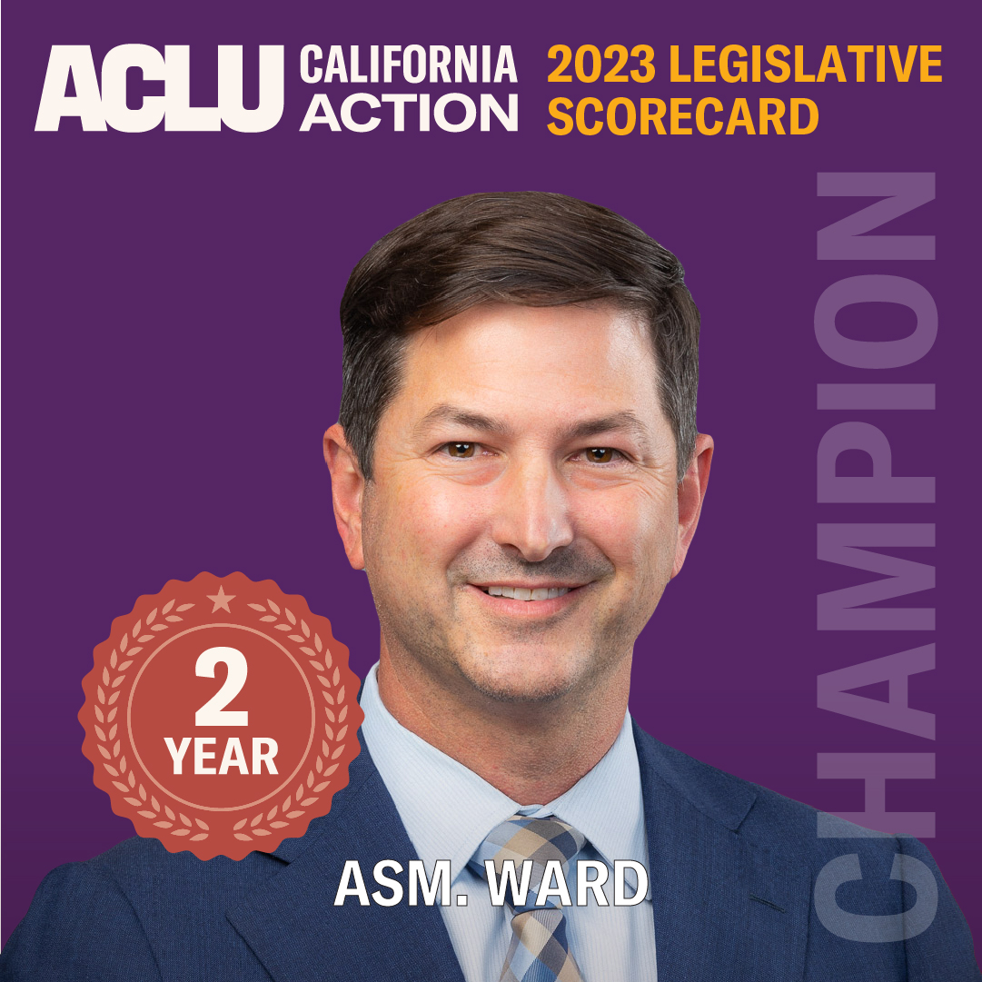 I am proud to be a champion on the ACLU's 2023 legislative scorecard — a testament to my years of advancing civil rights and liberties for all. Thank you @ACLU_CalAction for your recognition!