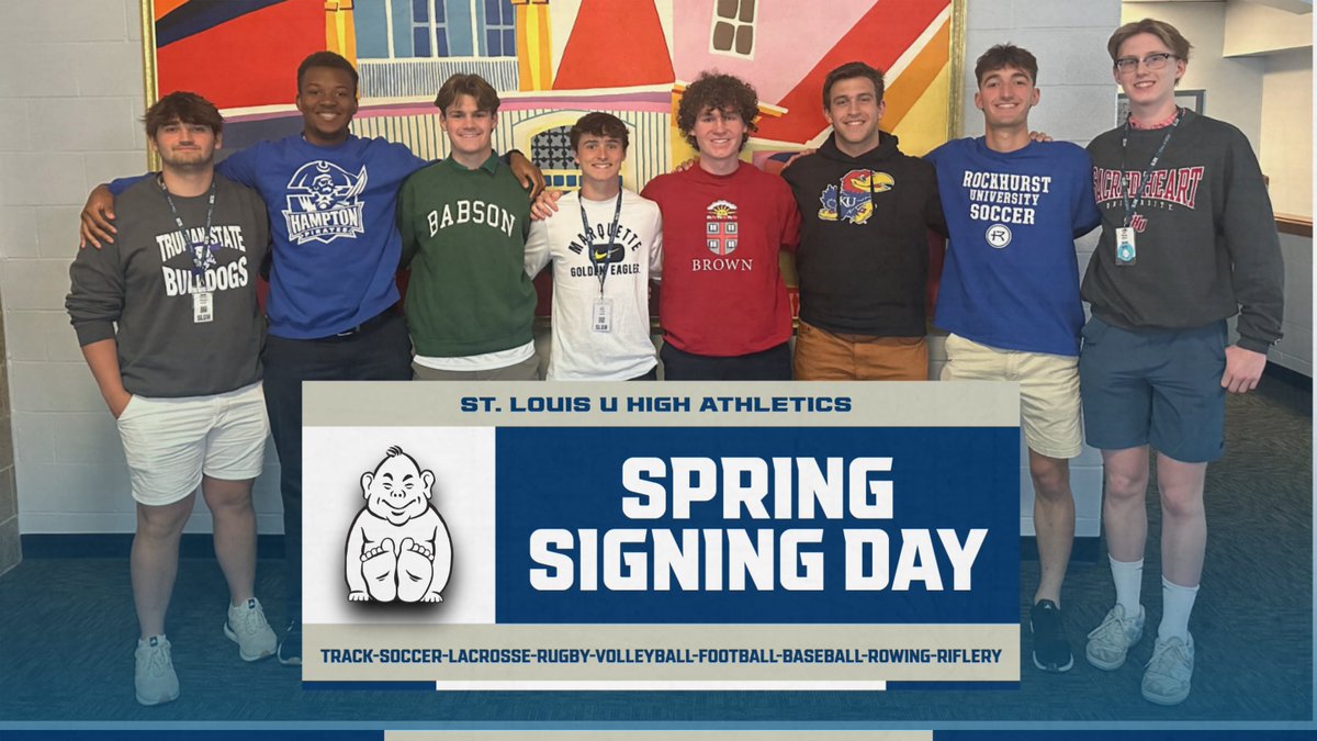 SLUHAthletics's tweet photo. Congratulations to our Jr. Bills who signed their letter of intent this morning.
#SLUHAthletics #AMDG #LiveTheMission https://t.co/KXonJWzw8G