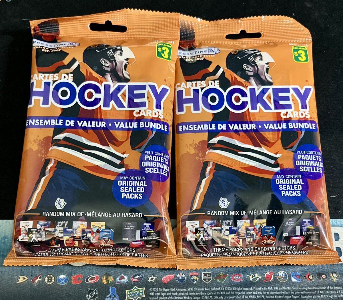supermikeio's tweet photo. Grabbed some new Dollarama Pristine Mystery Packs - nothing amazing, my highlight was missing the Stutzle from my 2021 NHCD set always fun at a good price tho #1packaday https://t.co/YrLPpg2gcb