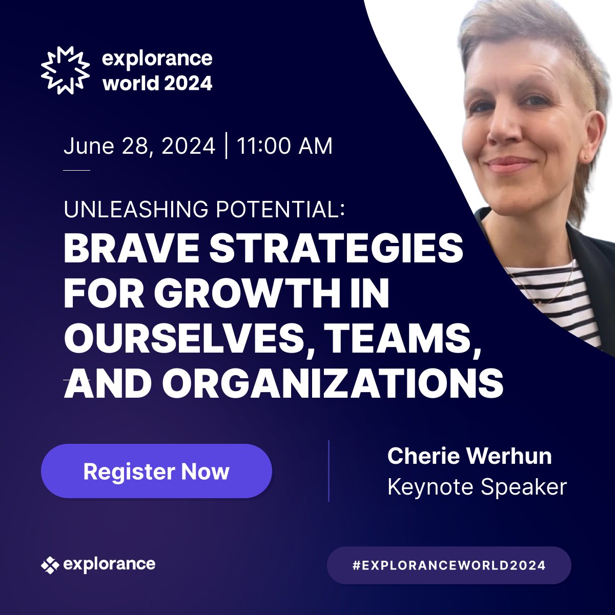explorance's tweet photo. 🎤 Join us at #ExploranceWorld2024 to hear from Cherie Werhun, PhD., Associate Vice Provost at @sheridancollege, and gain fresh perspectives on yourself, your colleagues, and your work – https://t.co/kVoMcNzHve
#Explorance #FeedbackAnalytics #HR #HigherEducation https://t.co/NkJMHSEfhm