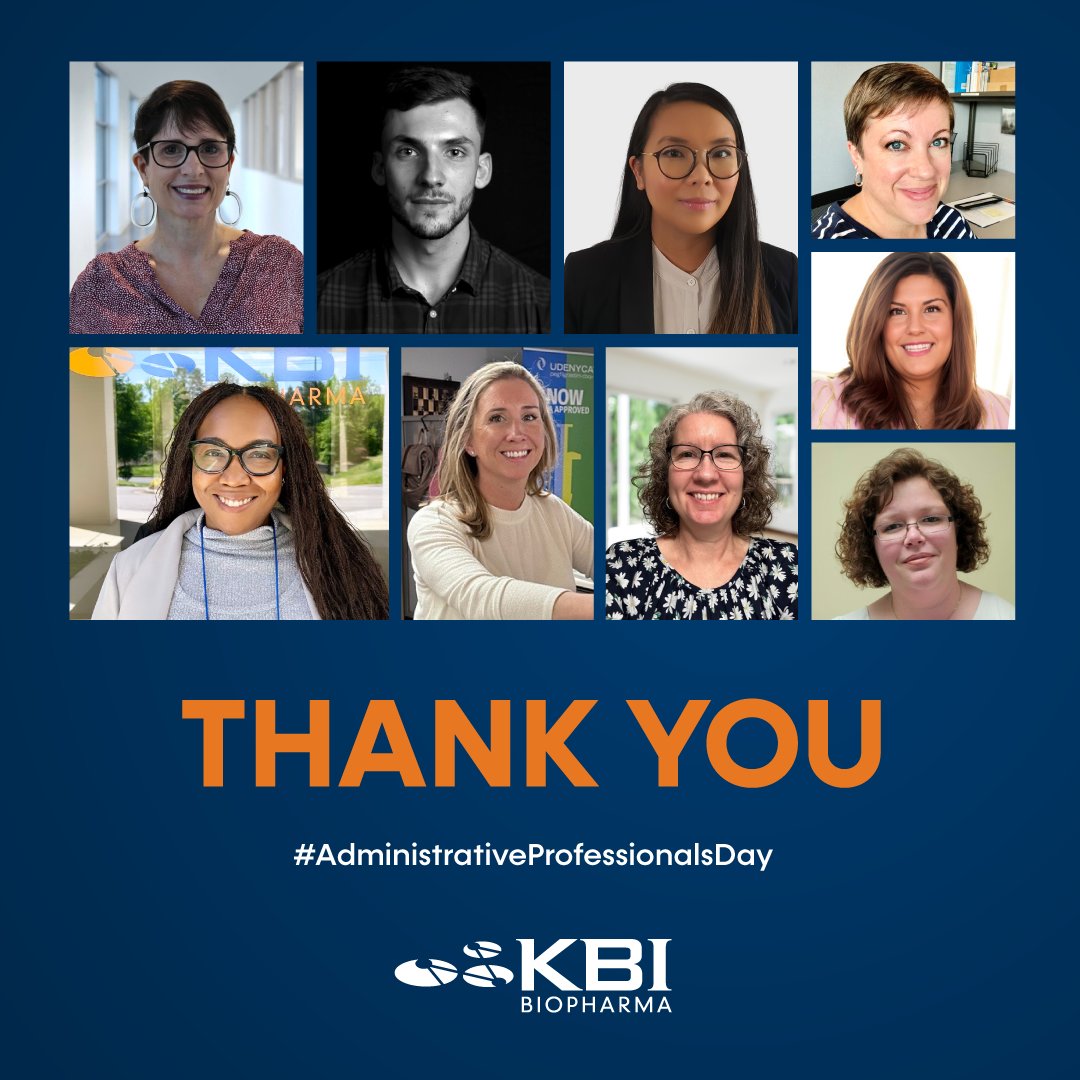 Happy #AdministrativeProfessionalsDay! Today we celebrate the talented individuals that keep our offices running smoothly. To this dedicated group and all of the others in administrative capacities, we say THANK YOU for all that you do. #KBIBiopharma #Gratitude #AdminDay