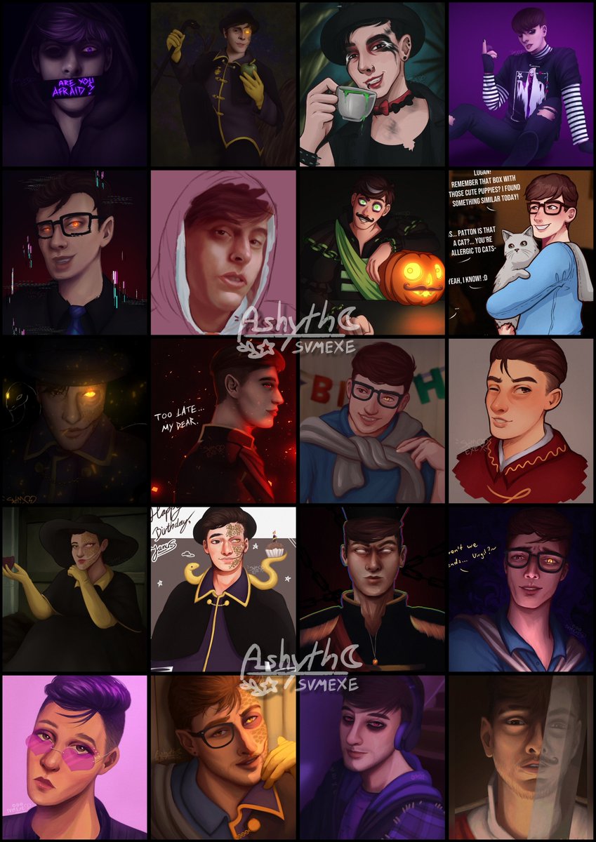 Ashyth_Art's tweet image. Happy birthday, @ThomasSanders!! 🎉✨️ I hope you&apos;re having a fantastic day today! ❤️

Sadly, I couldn&apos;t manage to paint something new for today, so instead, I made a little collage of some of my Sanders art from 2021 till now 😅

#ThomasSanders #SandersSides