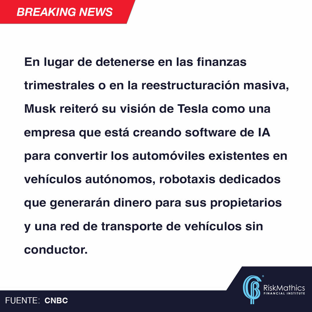RiskMathicsFI's tweet photo. Permanece al día con las innovaciones más recientes en Finanzas, Trading, IA y Tecnología.: https://t.co/JU1QDq2gRK
#riskmathics #risk #NextGenerationInFinancialTraining #CNBC #ElonMusk #Inversores #RoboTaxi #Technology #Tesla #Finance #IA #Software https://t.co/PAkL1iaT8p