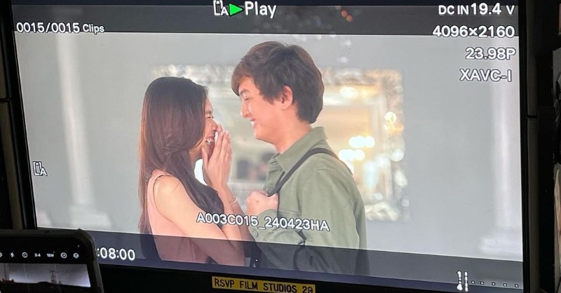 FashionPulis's tweet photo. Francine Diaz, Seth Fedelin in Look Test for New Project