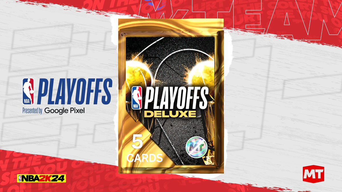 NBA2KMyTEAM's tweet photo. 🗣 Playoff Agendas are Live!

Earn a Pink Diamond or higher rated player from the Playoff Deluxe Pack Group Reward by recreating #NBAPlayoffs performances. Each Agenda along the way also rewards a Playoff Base Pack.

Live for 1 week. https://t.co/OoeULKaFCg