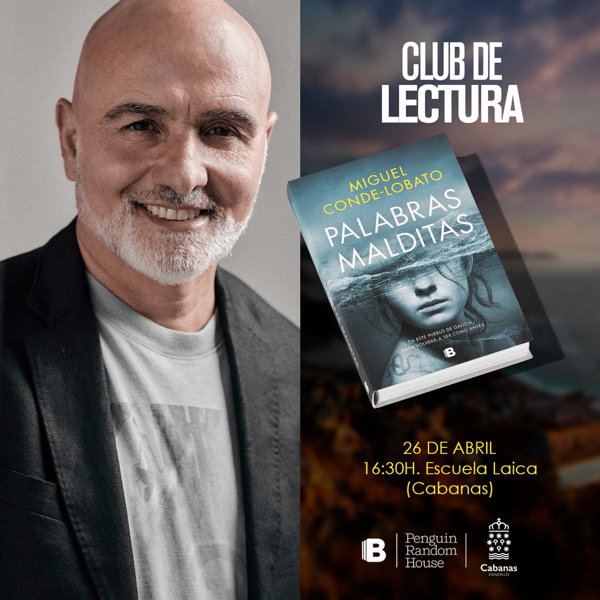 Este viernes estaré en el Club de Lectura del Concello de Cabanas para hablar de #PalabrasMalditas

📍 Cabanas 
🗓 26 de abril
🕗 16:30h

¡Lectores, os espero! 

#PalabrasMalditas #MiguelCondeLobato #PeguinLibros #PeguinRandomHouse #EdicionesB #books #novela #thriller #libros
