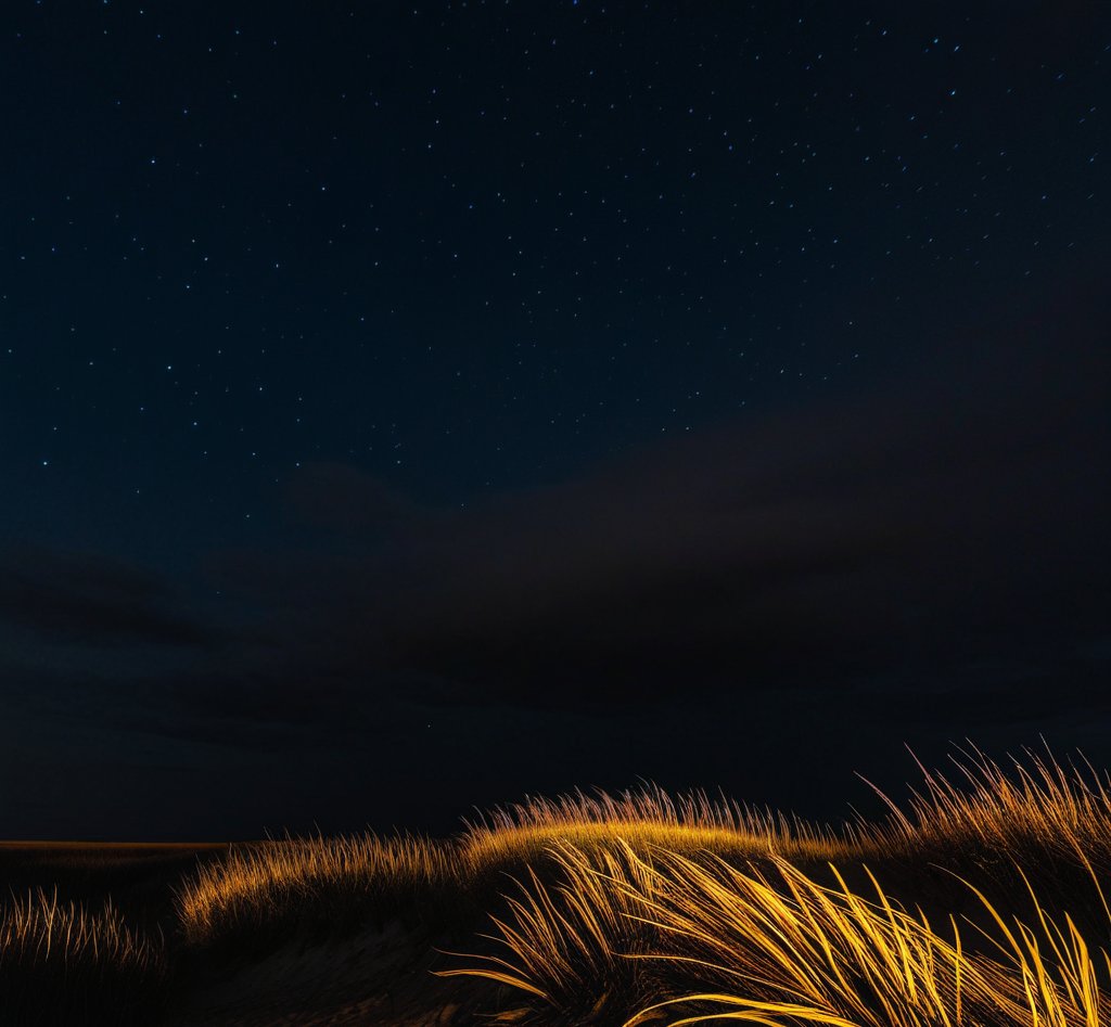 For more beautiful art, see the link in the profile header. #neuralnetwork #art #rarible #landscape #night #stars #clouds #grass #sky #nft