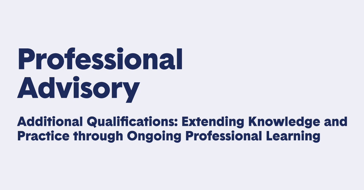 The College has updated its Professional Advisory on Additional Qualifications. The updates clarify the purpose of Ontario’s regulated system of qualifications, including the principal's and supervisory officer's programs: oct-oeeo.ca/udmc9e #OntEd #Ontario
