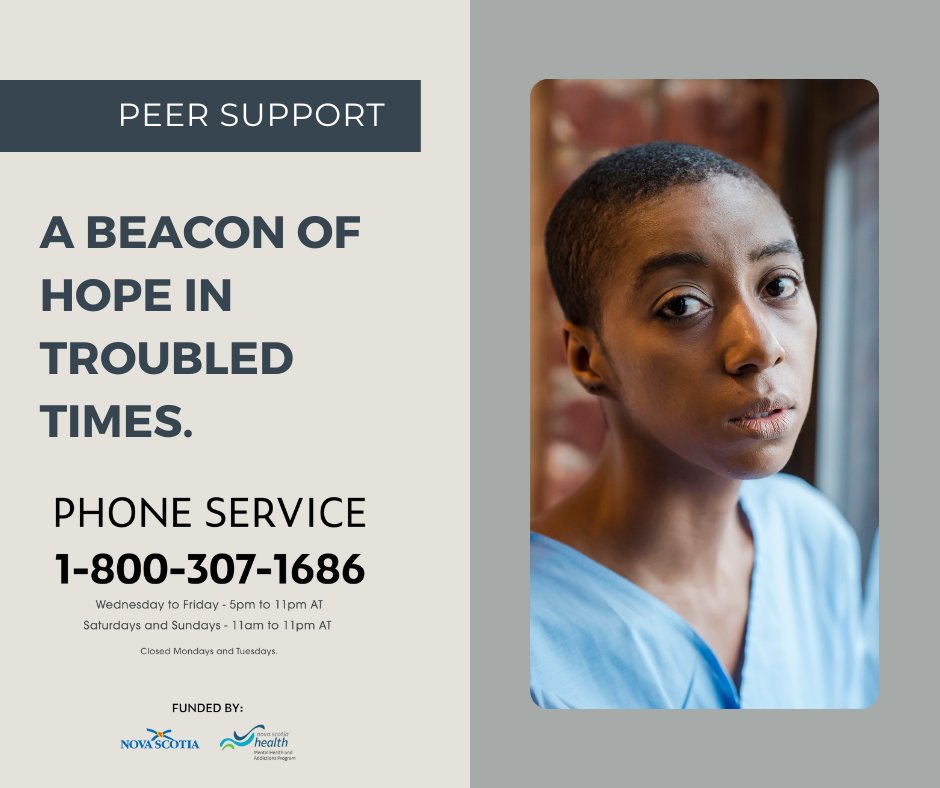 PeerSupportNS's tweet photo. "Before I called the Peer Support Phone Service, I felt like I was drowning in my emotions. But after talking to someone who truly understood my struggle, I felt a glimmer of hope. No advice, just empathy. It made all the difference." 

#peersupport #MentalHealthMatters https://t.co/VKxt8zR1l5