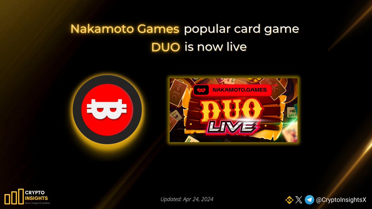 🔥 @NakamotoGames popular card game #DUO is NOW LIVE !

Play one of the internet's leading multiplayer card games on the $NAKA Ecosystem👇

nakamoto.games/free-to-play/d…

#Play2Earn #GameFi #P2E #P2EGame