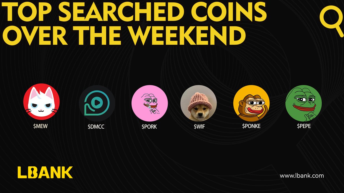 LBank_Exchange's tweet photo. 🚀https://t.co/85Y9FEGMSP Weekly Stars are here!

🌟 $PEPE @pepecoineth 
🌟 $PONKE @ponkesol 
🌟 $WIF @dogwifcoin 
🌟 $PORK @PorkCoinETH 
🌟 $DMCC @Discoverfeednet 
🌟 $MEW @MewsWorld 

#LBank #cryptocurrency https://t.co/YVqmdskSat
