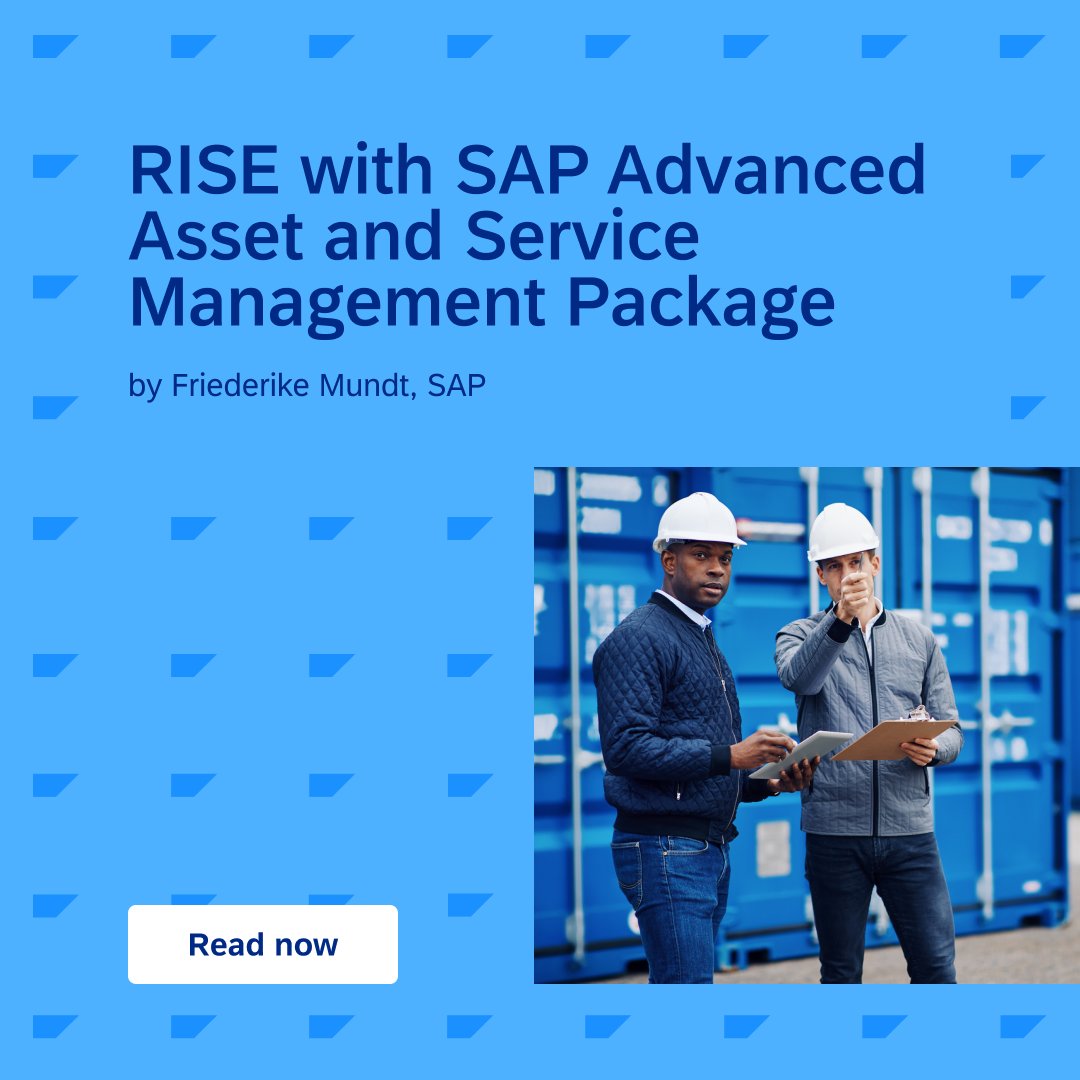 🛠️ Discover how the RISE with SAP advanced asset and service management package can revolutionize your operations, drive efficiency, and unlock new opportunities for growth: imsap.co/6015bUHR9

#AssetManagement #ServiceDelivery #RISEwithSAP