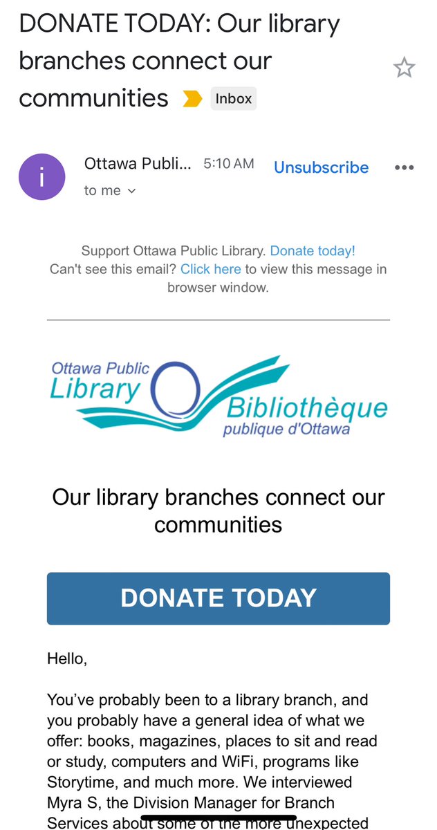Depressed—and a bit shocked, tbh—that @opl_bpo has to ask for donations. How many City services are more essential than libraries? I guess this is what years of low property taxes and car-first policies gets you 🫠 #Autowa #OttCity