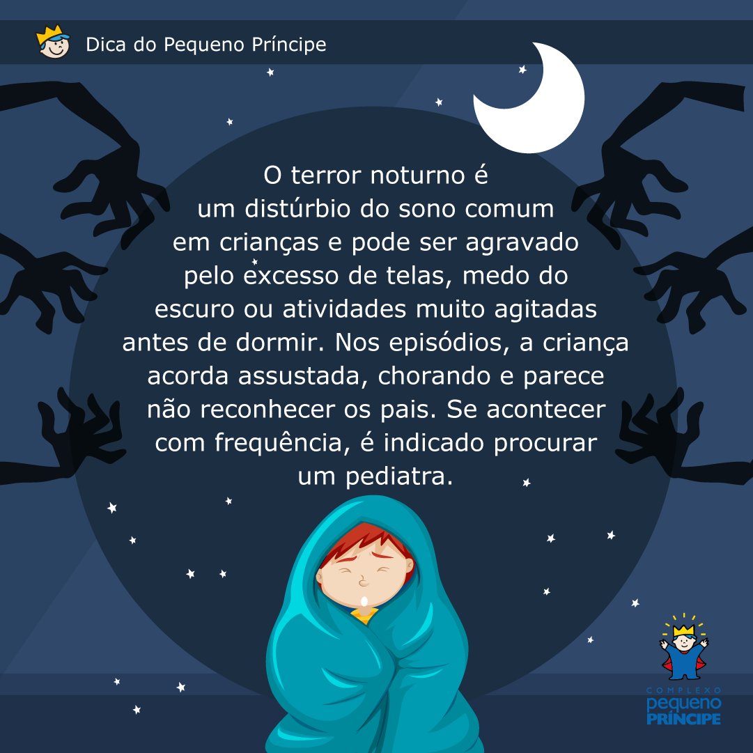 Já ouviu falar sobre 'terror noturno'? 🌙
Saiba mais sobre isso na Dica do Pequeno Príncipe de hoje! 👇

#hospitalpequenoprincipe #pediatria