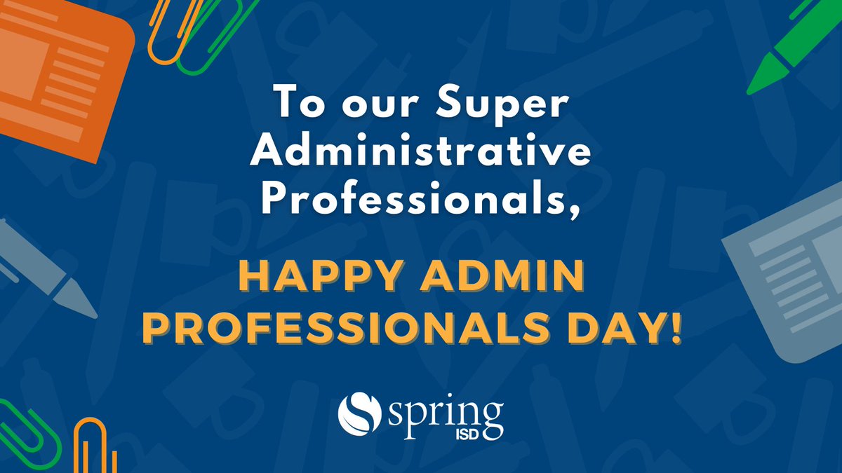 Happy #AdministrativeProfessionalsDay to to our wonderful Spring ISD administrative professionals ❤️ Thank you for your invaluable contributions in keeping our operations running smoothly. We know we couldn't do it without each of you!