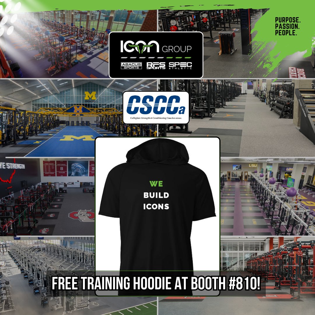 Come see ICON Group at the 2024 CSCCa National Conference in Fort Worth, TX next week (May 6-8) 🏋️‍♀️👀

Discuss innovative sports flooring options for high performance strength rooms with the industry leader and receive a free training hoodie!

#WeBuildICONs #IconicRooms