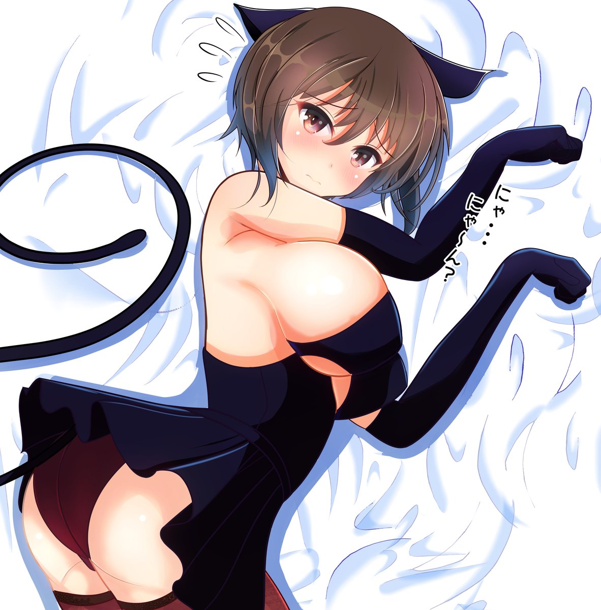 武部沙織 「なんという直球なハッシュタグだ...!(;'∀') #いいからケツ見せろ 」|グラタンのイラスト