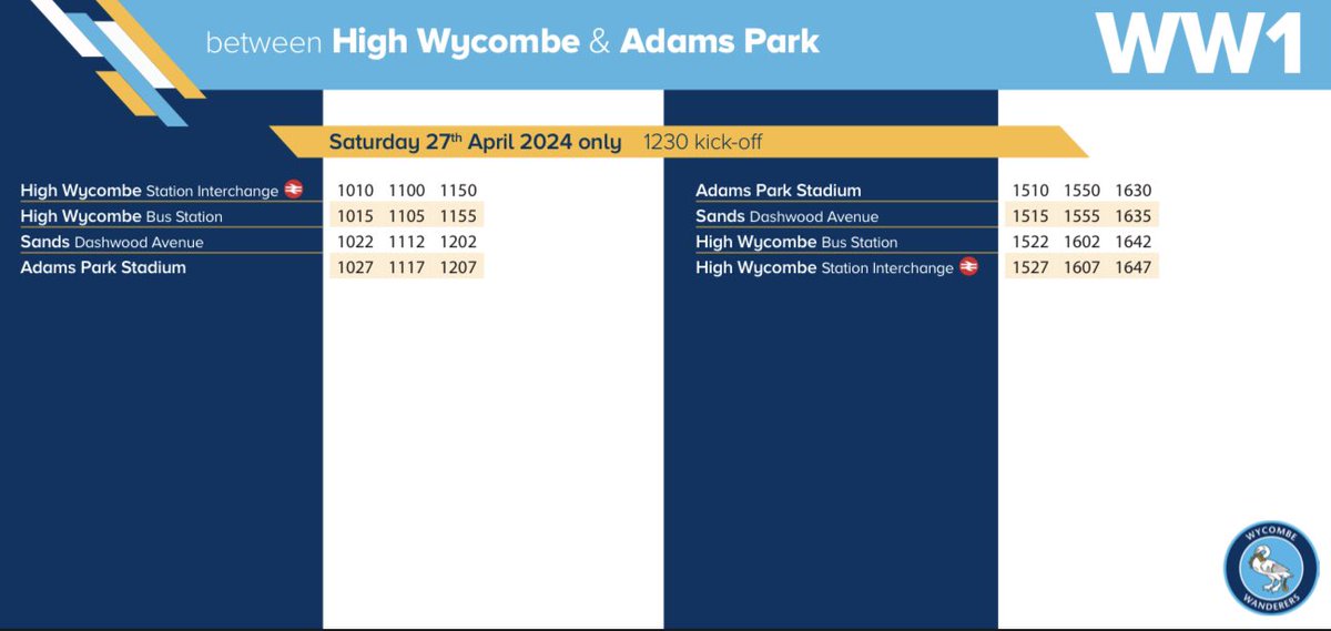 🚎 Check out @CarouselBus’s revised timetable for Saturday’s early kick-off!