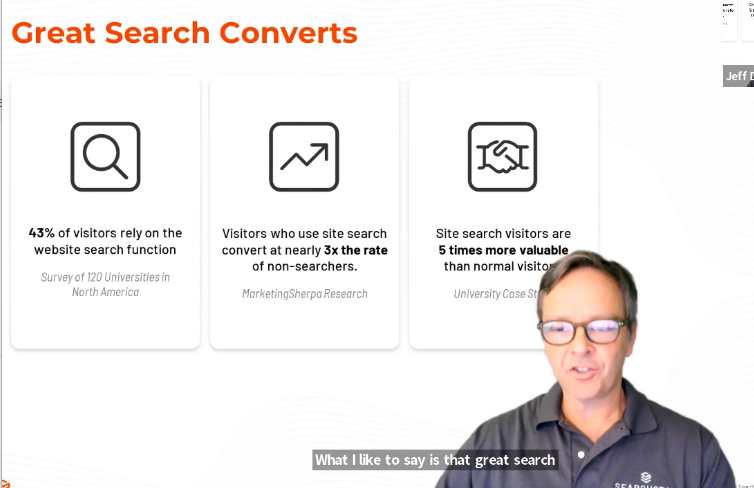 Great Search Converts - from the AMA Higher Education Marketing Virtual Conference today... #highered #marketing #search #sitesearch @SearchStax #ama