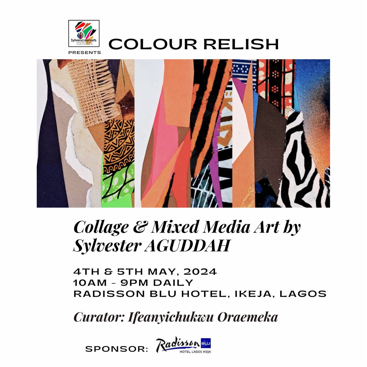 SylverscreenArt's tweet photo. YOU ARE INVITED.
Curator: Ifeanyichukwu Oraemeka @eephie16
Sponsor: Radisson Blu Hotel, Ikeja 

Admission is FREE.

#CollageAndMixedMedia #ArtOfSylvesterAGUDDAH #AfricanArt #AfricanArtExhibition #NigerianCollageArtist #IfeanyichukwuOraemeka #SylvesterAguddah #SylverscreenArts https://t.co/hWN57GvR6q