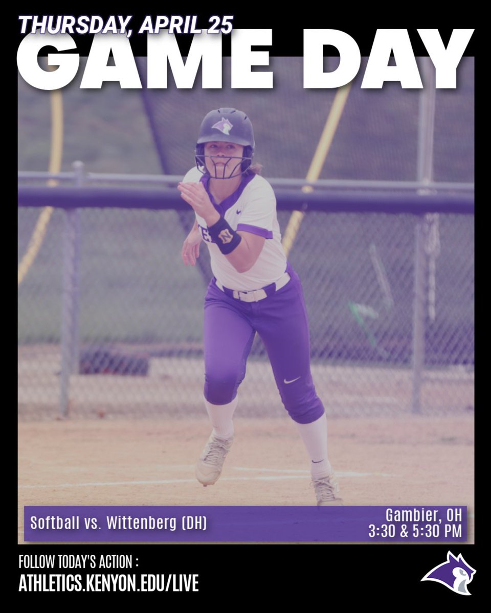 GAME DAY: Head to athletics.kenyon.edu/live for ways to follow today's Owls action!