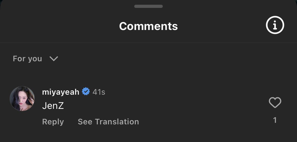 omg queen sunmi commented under the mv teaser