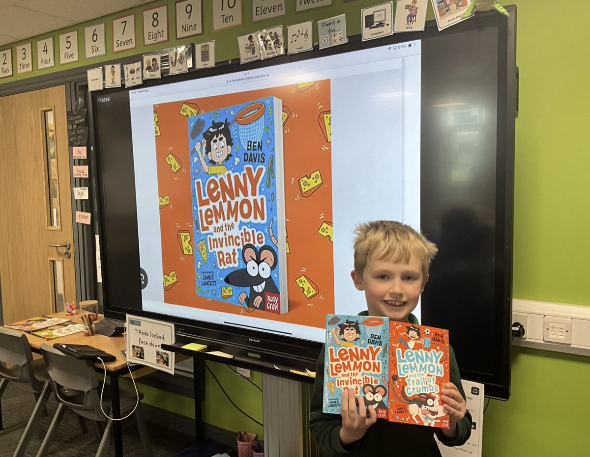 Y2 Beech Class are very excited to start reading 'Lenny Lemmon and the Invincible rat' By Ben Davis. He is a local author from Tamworth and the Uncle of one of our pupils! 📚🤩